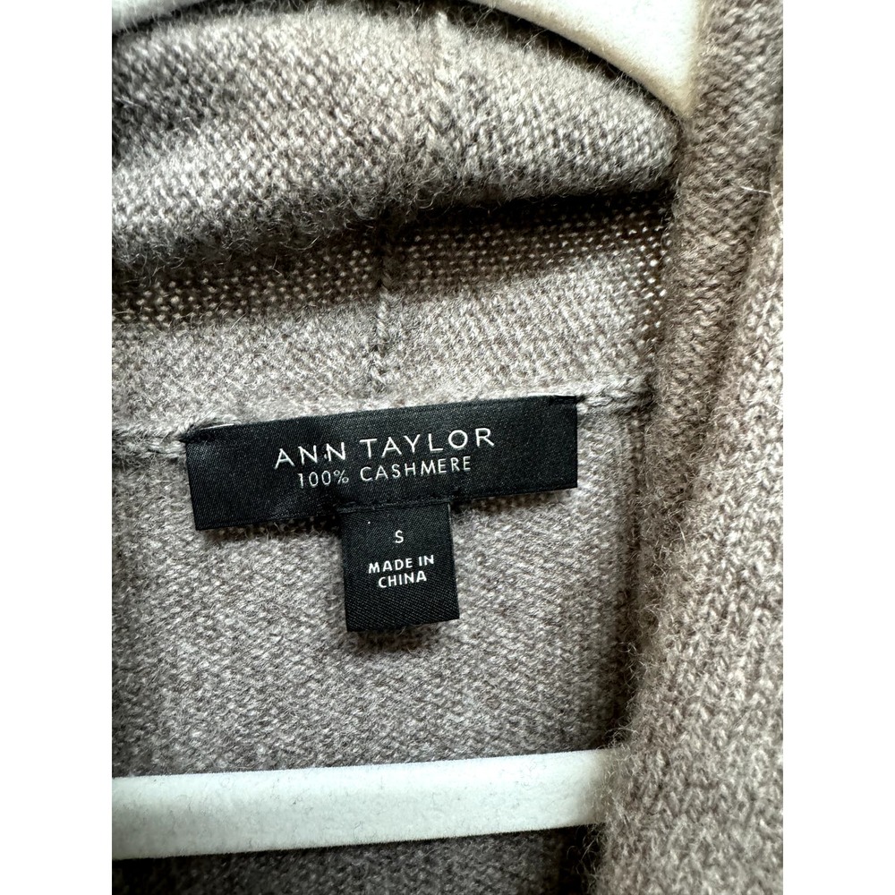 Ann Taylor Taupe 100% Cashmere Wrap-Front Sweater - Picture 6 of 6